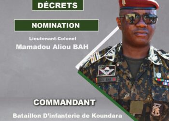 Le Bataillon d’Infanterie de Koundara a un nouveau Commandant