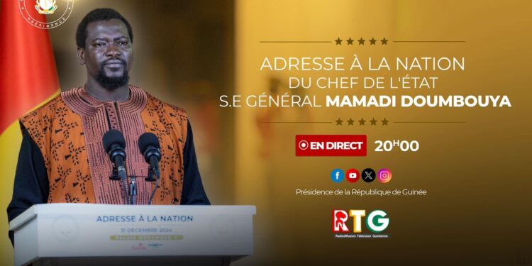 Le Président Mamadi Doumbouya a adressé un message fort aux Guinéens ce 31 décembre 2024