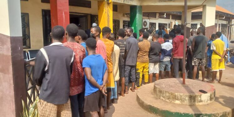 Coup de filet à Coyah : 37 délinquants arrêtés, une arme et des boules de chanvre indien saisies
