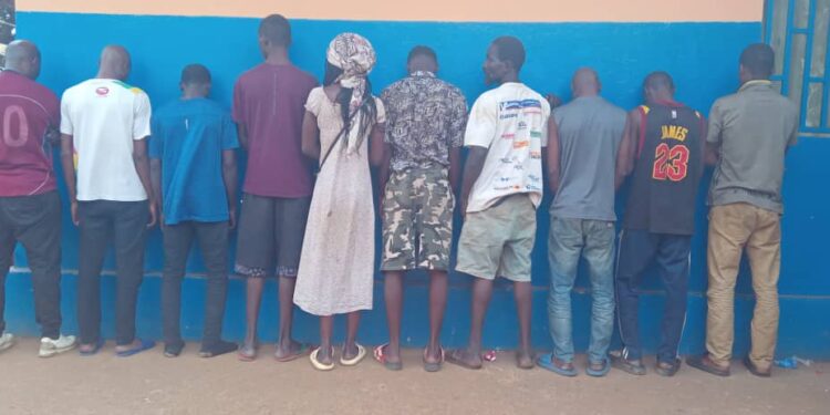 10 jeunes dont une femme arrêtés par le commissariat central de Nongo pour détention, vente et consommation de drogue 
