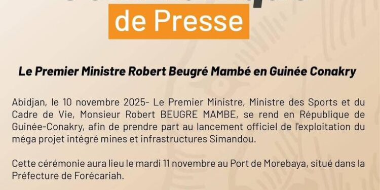 Diplomatie: le Premier Ministre ivoirien à Conakry 